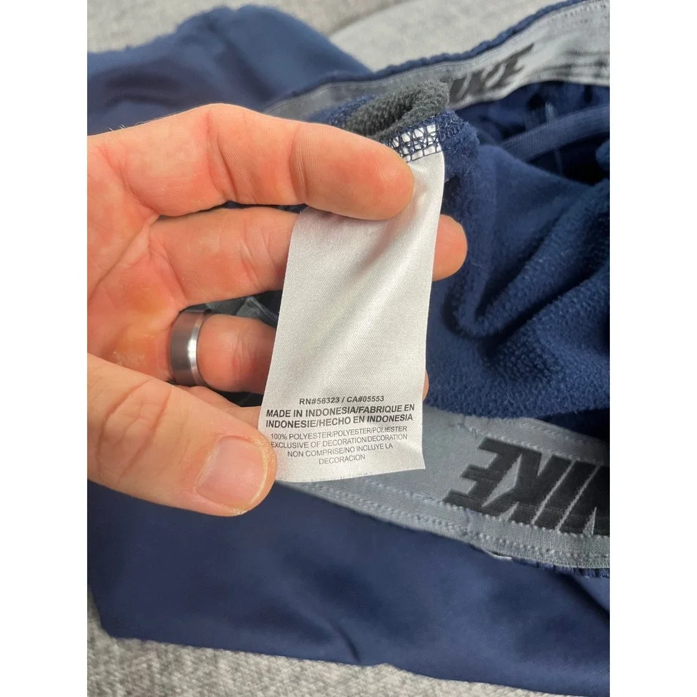 Nike Therma-FIT Mens Philadelphia Phillies Navy Blue Fleece Pants Large P Logo